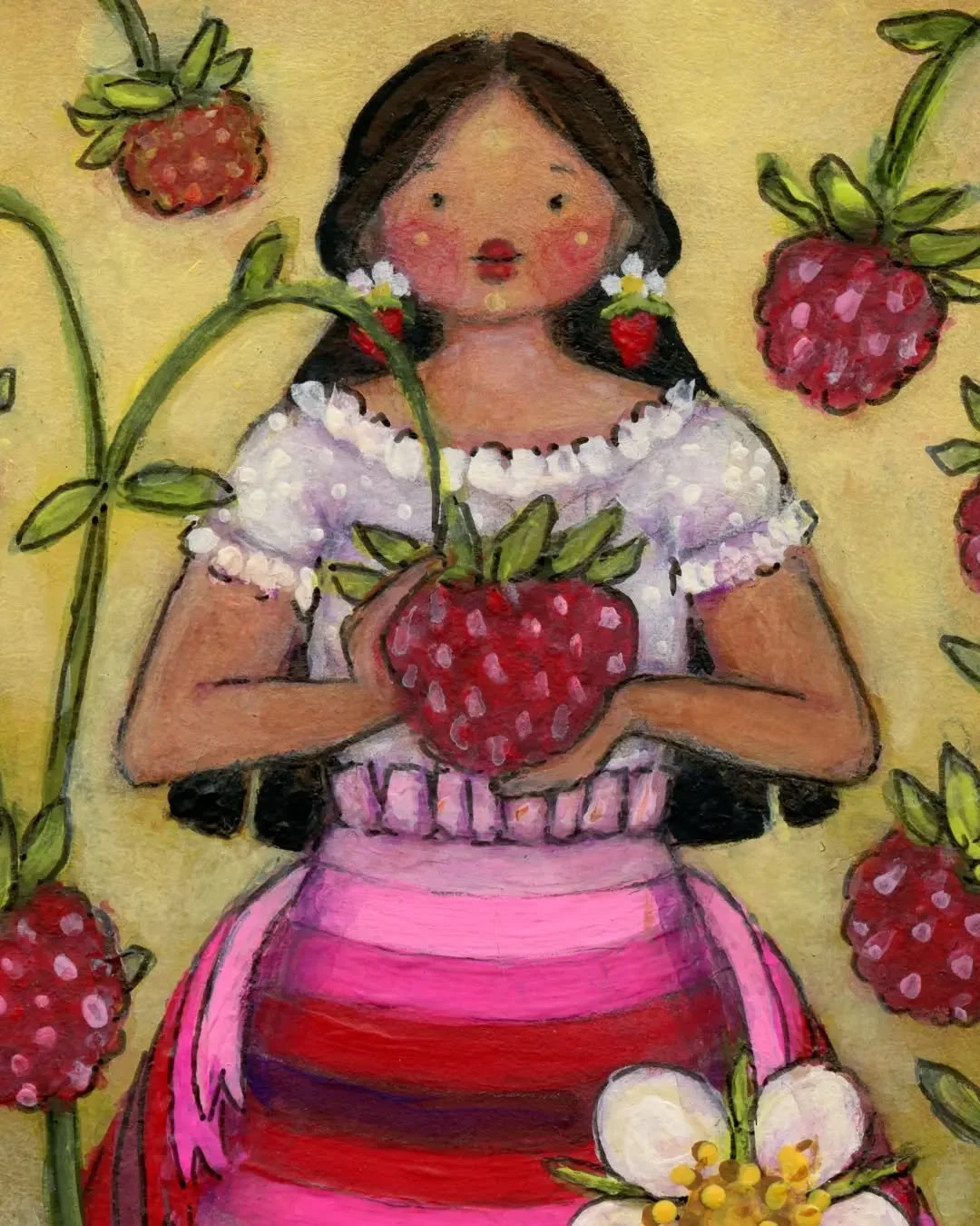 The month of June (or rather, the time of early summer between June and July's moons) is also called the Strawberry Moon ✨️🍓✨ and in many Indigenous American and First Nations cultures, wild strawberries are known as heart berries 🍓❤️🍓 Shaped like