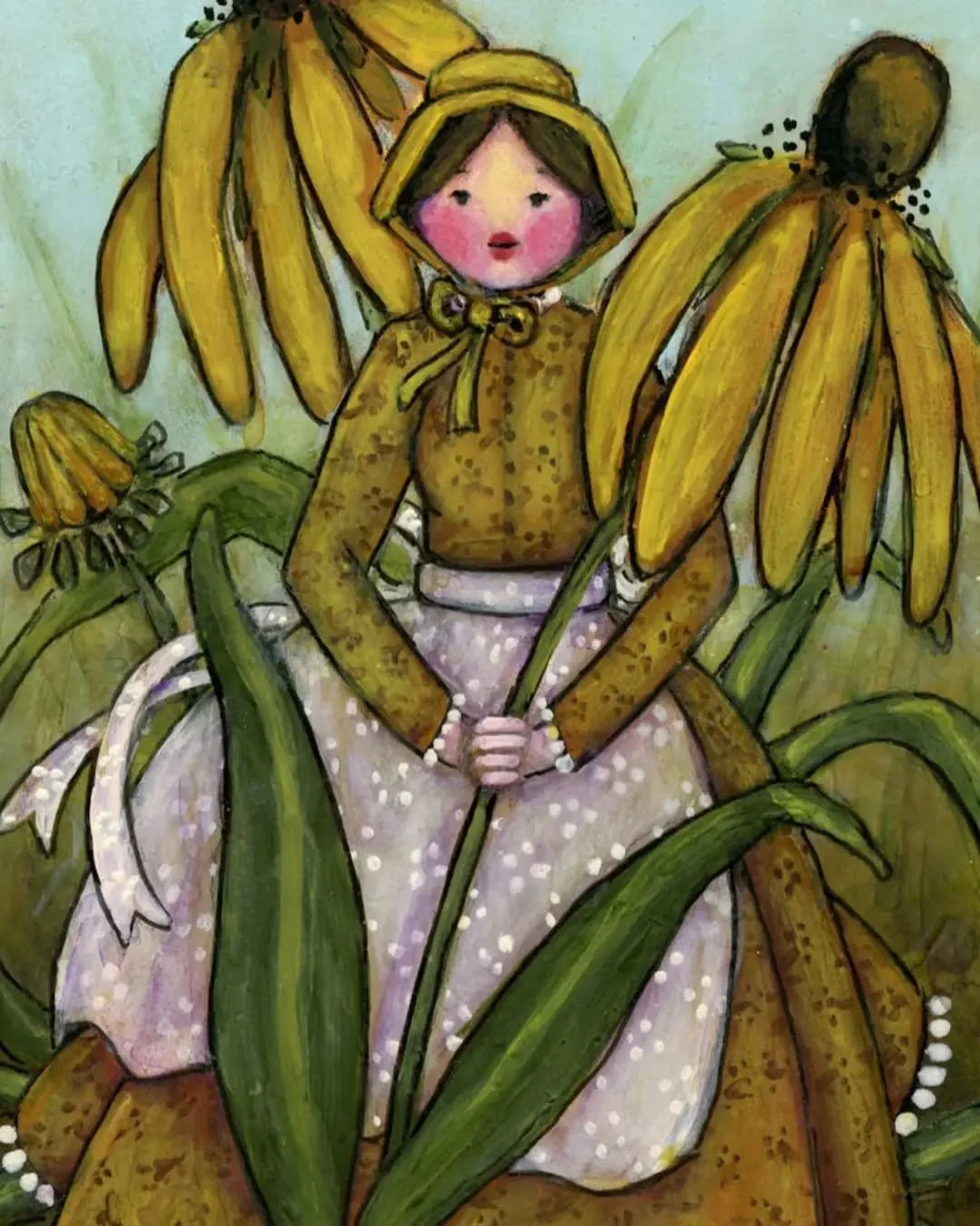 🌾✨💛🌞💛✨🌾
It's another hot week here, but monsoon rains are on the way&nbsp;🩵⛈️💧🌈🩵 Let's keep cool under the black-eyed Susans until this afternoon 🌻💛🌻