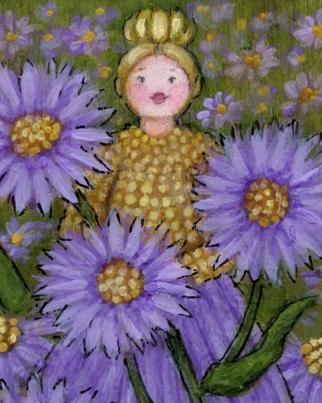 A fall favorite along every roadside and front porch, she's Purple Aster! ✨💜✨&nbsp;She's perfectly dressed for pumpkin patches and hayrides, apple&nbsp;cider, and the new (or older) Practical Magic!&nbsp;✨🧹🔮✨ Steal her look! 🍂 Here's how 👇

💛 y