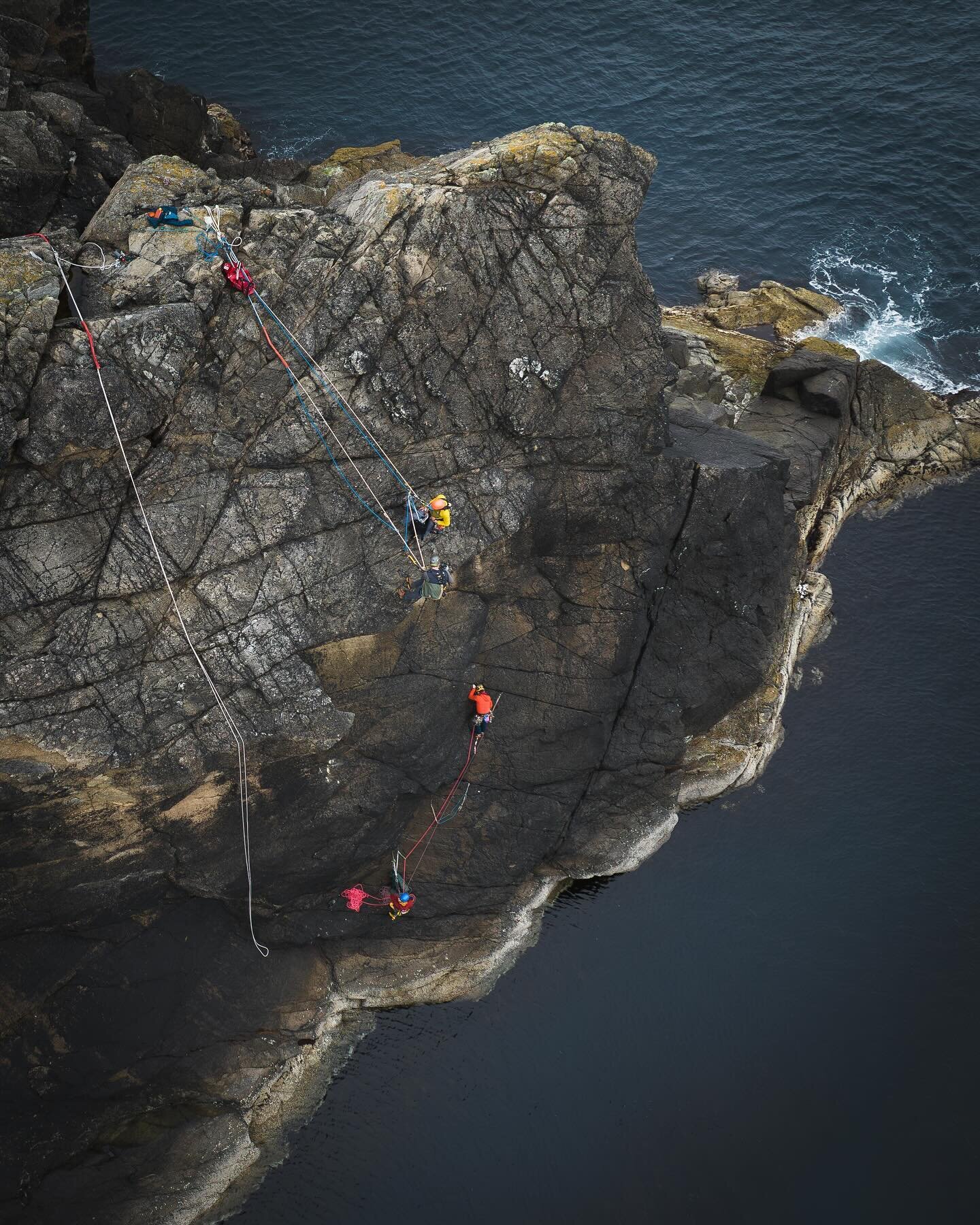 Hanging out on Unst, filming @owensinclair__ establishing a new route.

While the rest of the country was getting battered by bad weather, we got three days of perfect summer in Shetland. A bit of good karma after all the washout days we had filming.