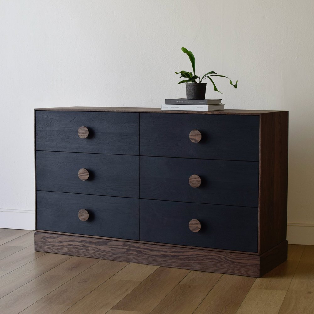gray and brown dresser Amish Tuscany Modern Wood Dresser