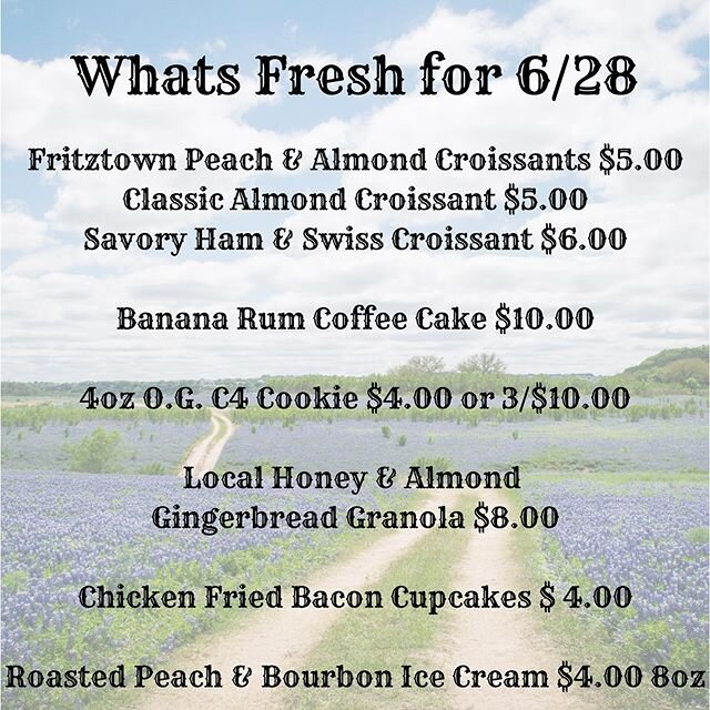 Hey y&rsquo;all, we hope you are doing well and hangin&rsquo; tough! Here&rsquo;s what we are gonna have fresh this Sunday at the @pedernalesfarmersmarket we are so thankful for your continued support and patronage. You have a lot of options out ther