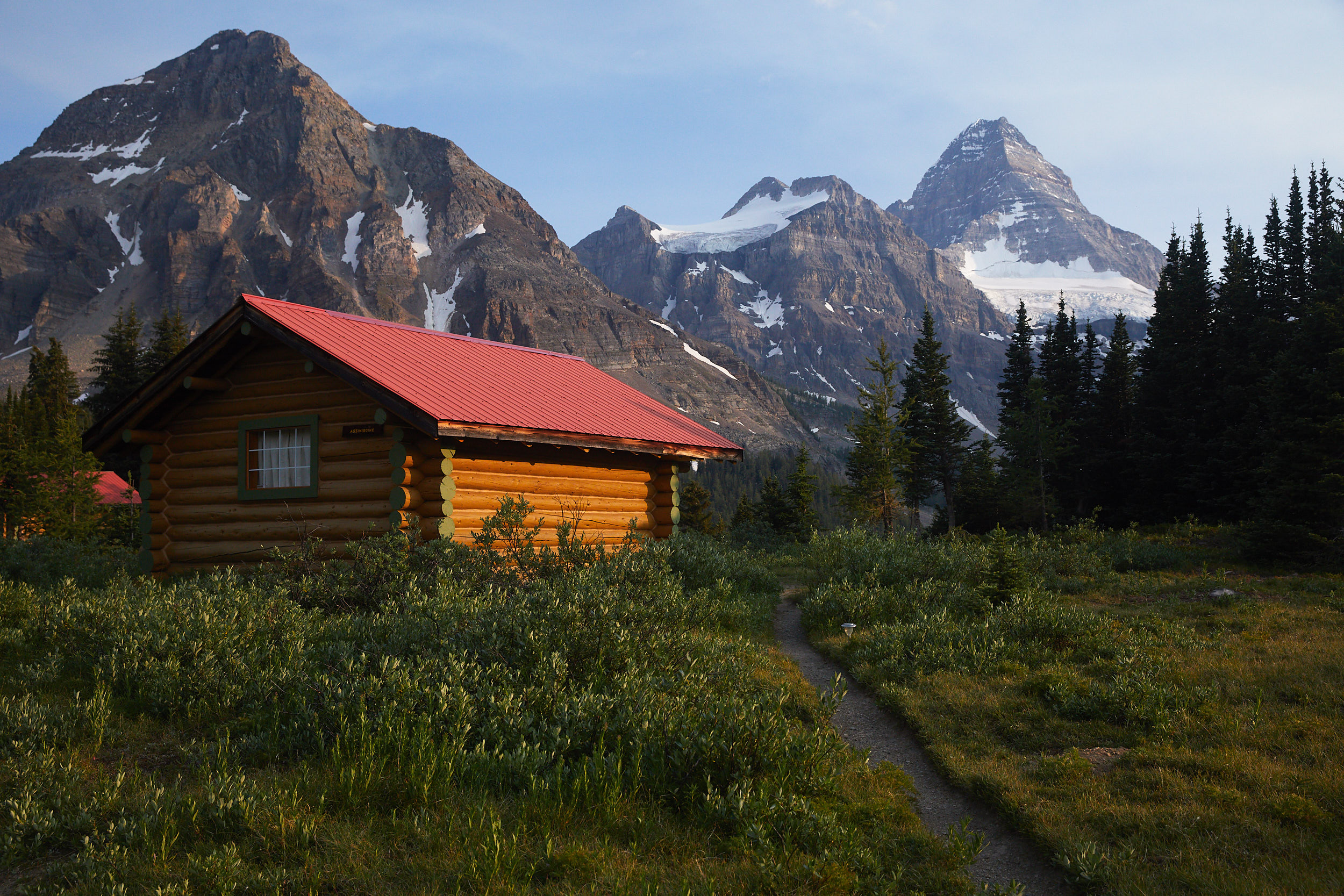 One of the cabins for the guests of the Assiniboine Lodge.