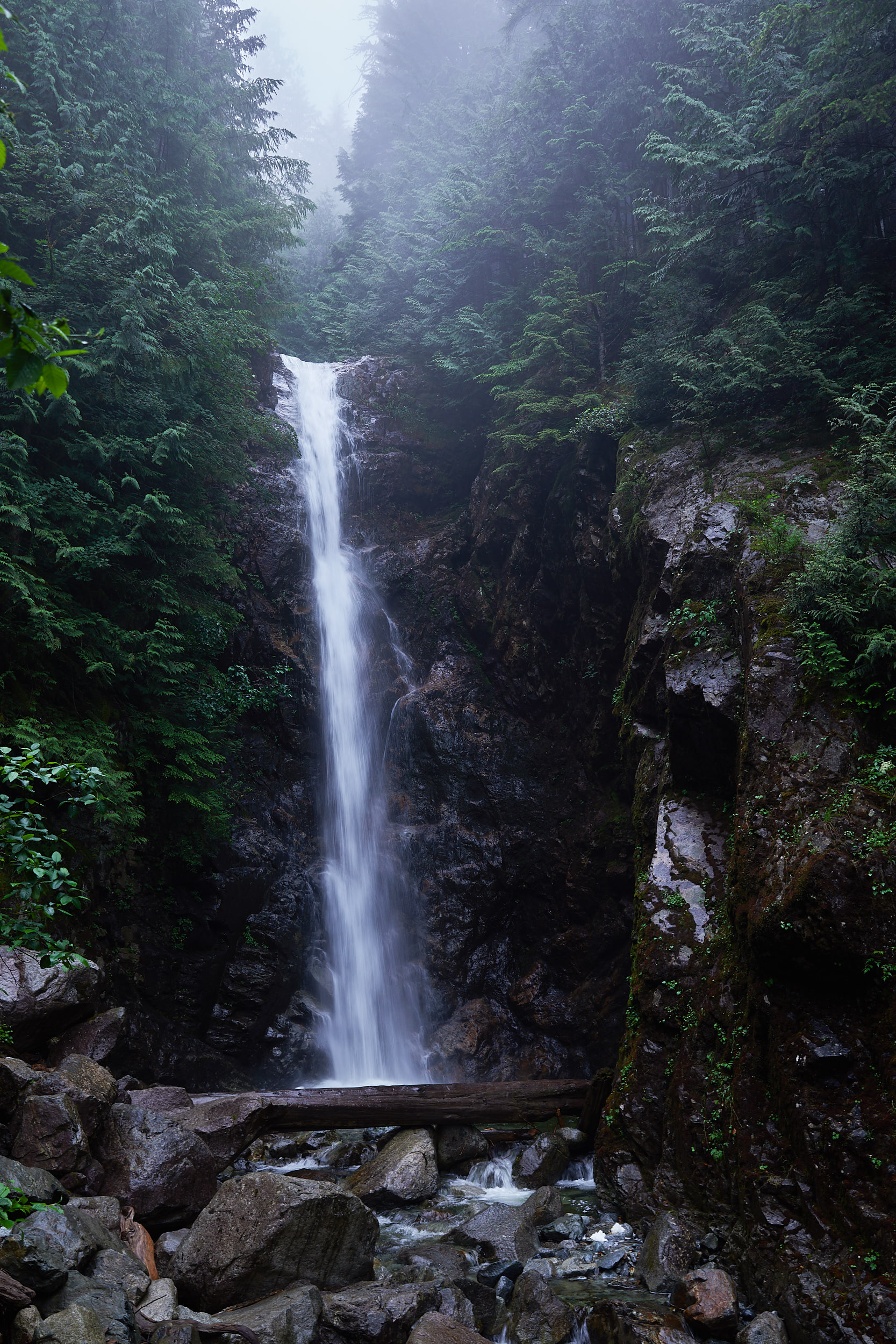 We stopped and had some snacks at the waterfall.