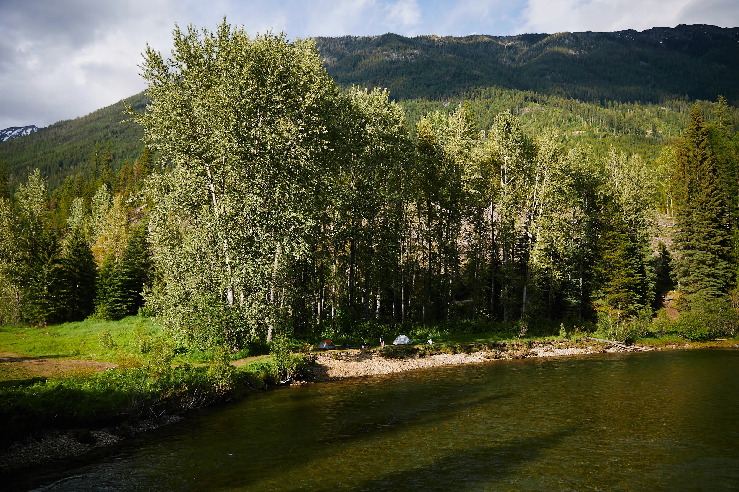 We stopped just short of the majority of the elevation change to camp for the night.