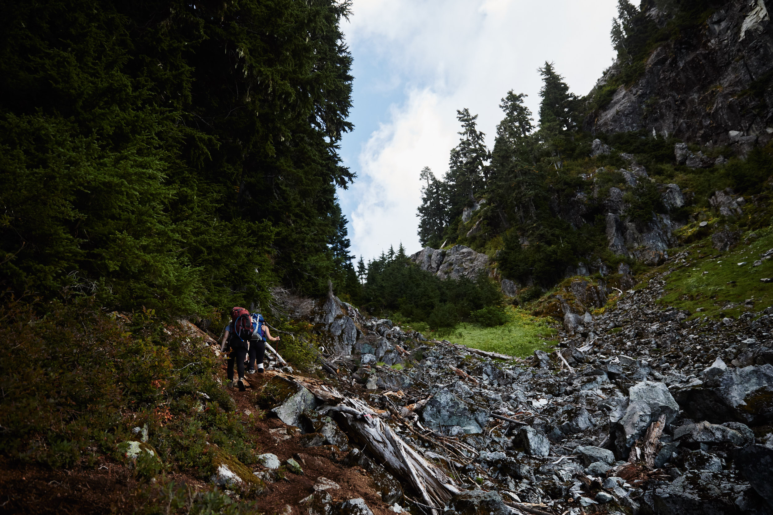  The last 200m has you hiking up a steep boulder field. 