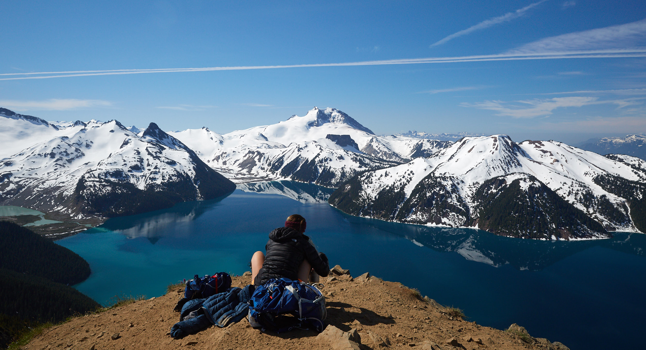 We cooked lunch at the summit before heading down.
