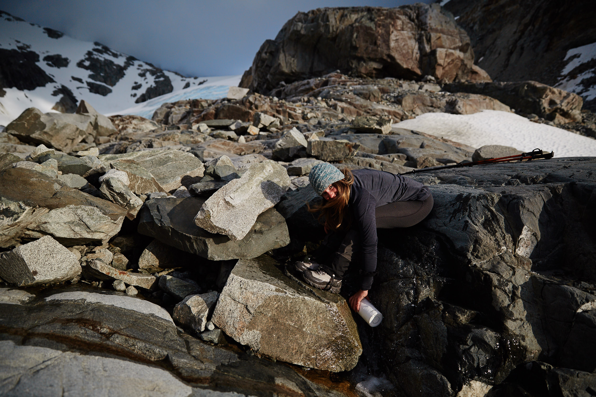 Fresh glacier water right from the glacier!