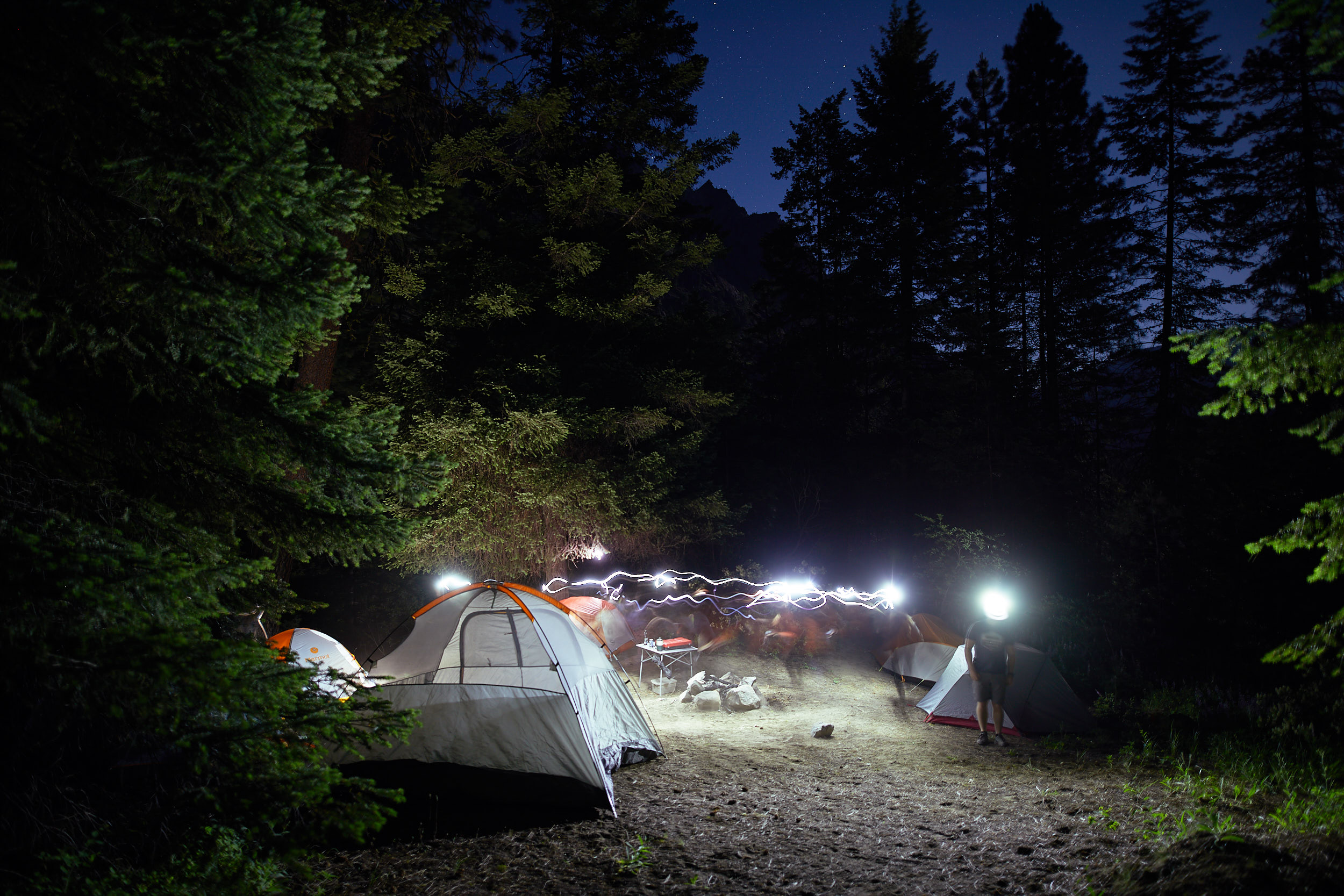  The 5 hour drive from Vancouver had us setting up camp in the dark. 