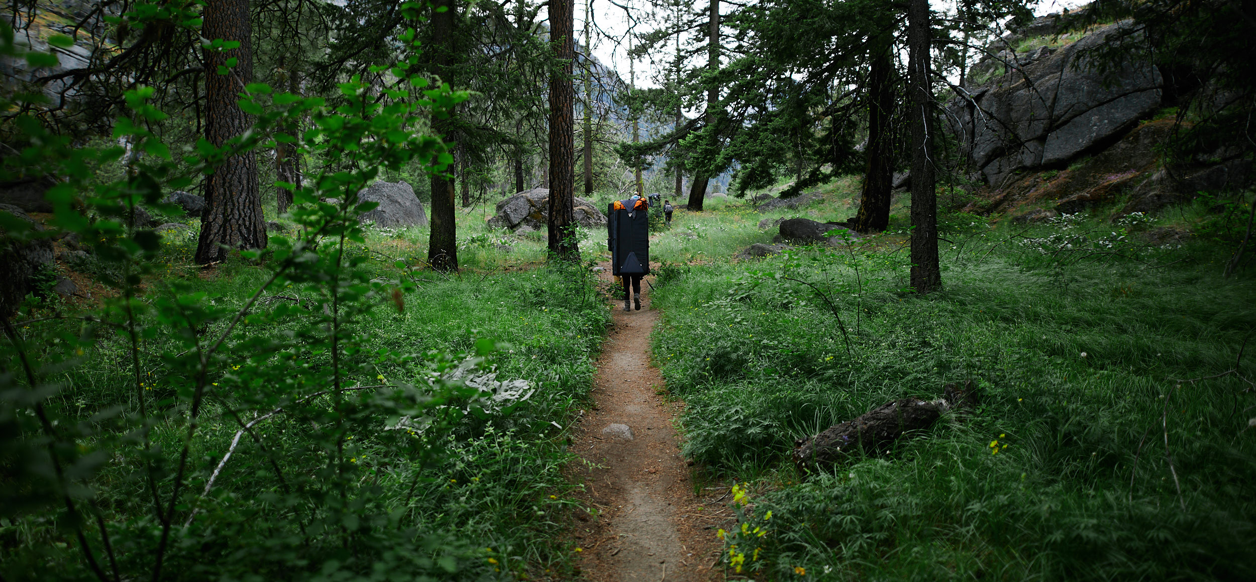  Most of the climbs are a short hike in from the road on well worn trails. 