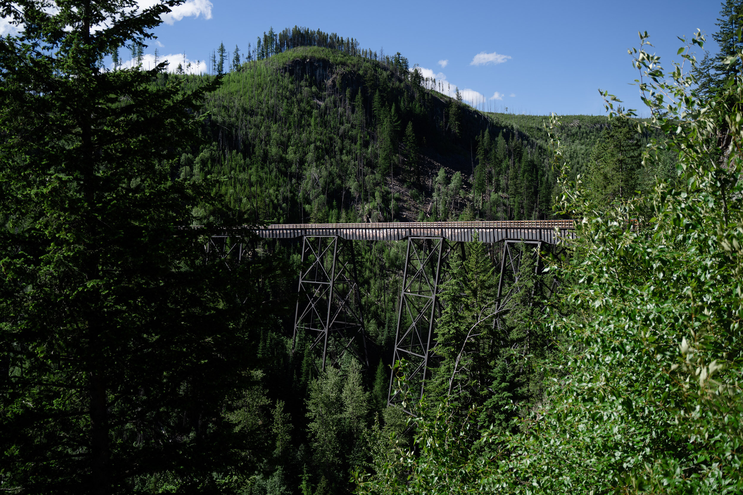  14 of 18 of the trestles were destroyed in that same 2003 fire and then later rebuilt. 