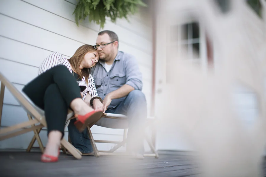 Engaged: Michaela & Brian's Home Engagement Session