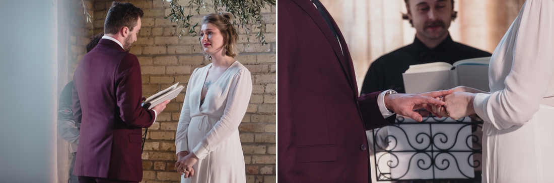 The ceremony photos are amazing, I think our most favorite photo is the one where I’m (Maggie) looking at Drew on the altar with so much emotion.