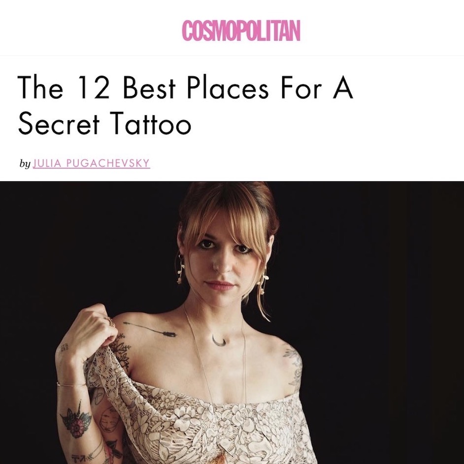 cosmopolitan secret tiny tattoo trends laura martinez nothingwildtattoo new york tattoo artist fine line ink