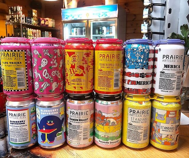 All sorts of new beers from @prairieales for your #thirstythursday !! 🍻
&bull;
&bull;
All available in our online store for curbside pickup or shipped to your door. Link in bio. Check our FAQ page for any questions. &bull;
&bull;
#craftbeerdelivered