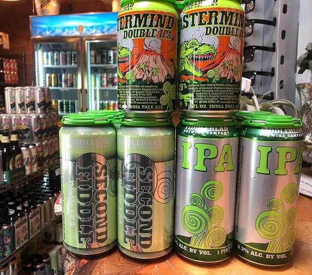It wouldn&rsquo;t be Friday without a FRESH drop from our friends @fiddleheadbrewing across the lake! Fiddlehead IPA, canned a little over a week ago, now in new fluorescent color scheme! 😬🤷🏻&zwj;♂️ #fiddleheadfriday #fiddleheadbrewing #shelburnev