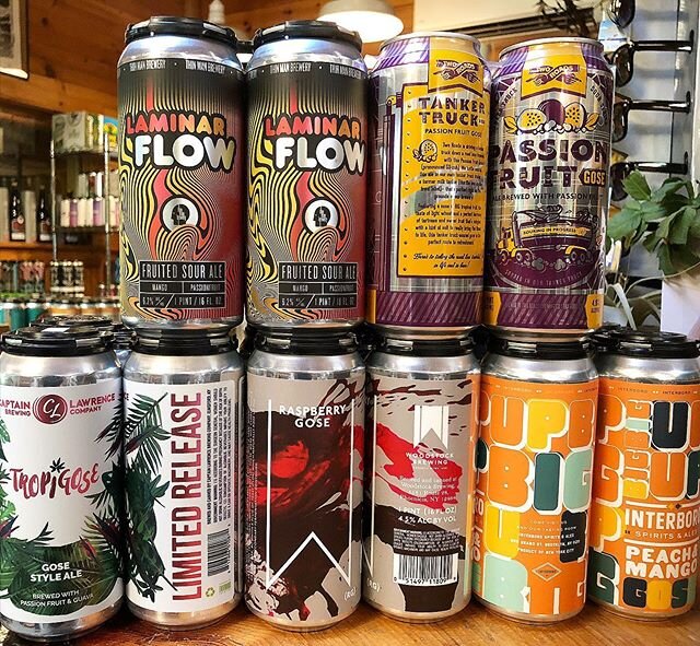 The sun is shining and the weather is sweet! Some fresh sours for your #thirstythursday from @captlawrence @woodstockbrewing @interboronyc @thinmanbrewery @tworoadsbrewing &bull;
&bull;
All available in our UPDATED online store for curbside pickup or