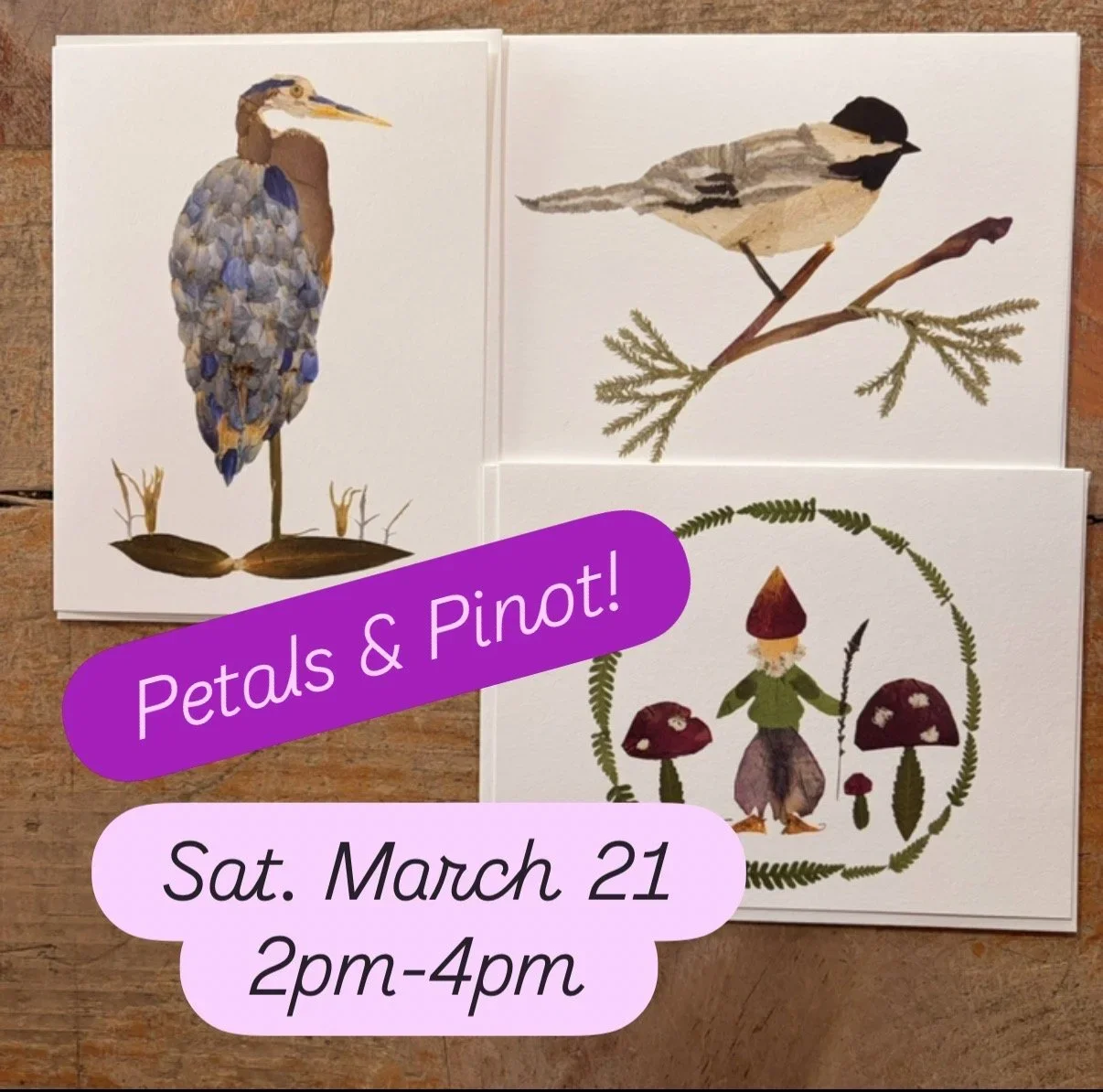 Petals &amp; Pinot Card Making Workshop!