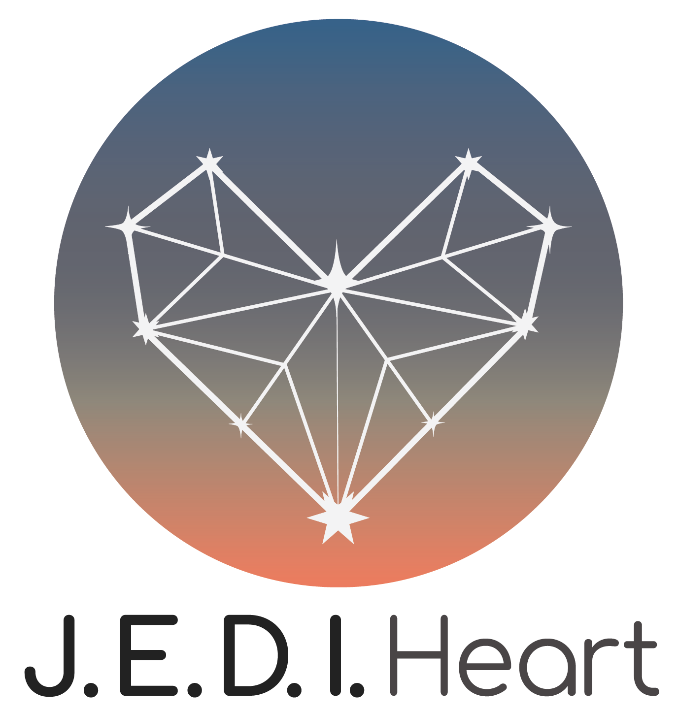 The J.E.D.I. Heart logo in name and design connects to the purpose for this blog.