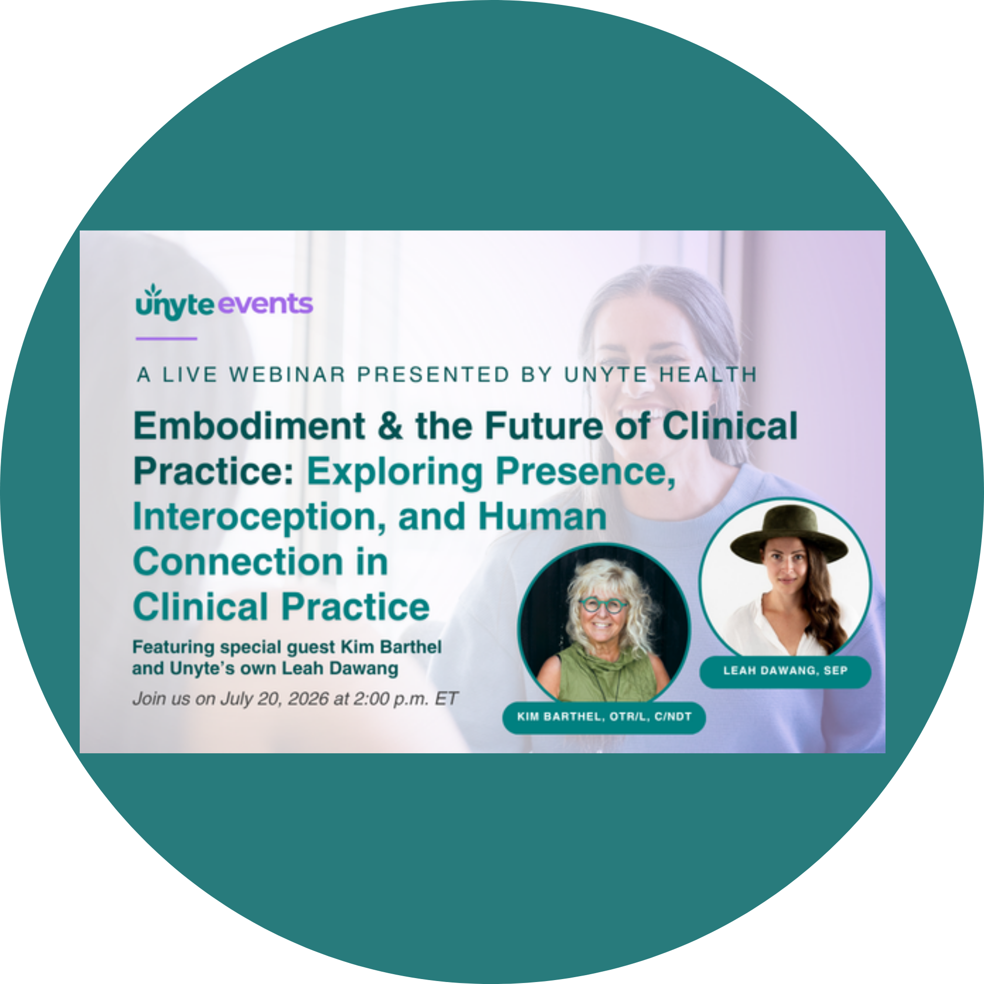 LIVE WEBINAR: Embodiment &amp; the Future of Clinical Practice: Exploring Presence, Interoception, and Human Connection in Clinical Practice
