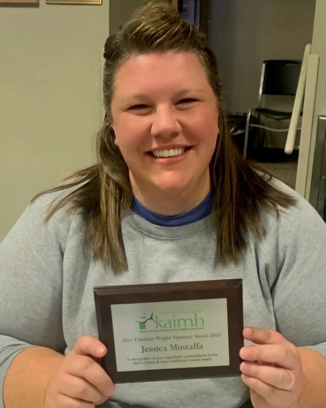 Huge congrats to Jessica!

Jessica received an award for her significant contributions to early childhood mental health at this year&rsquo;s kaimh conference. 

⭐ Want more? ⭐

🤷&zwj;♀️ Therapy: schedule a free 10-minuet consult to see if we&rsquo;d