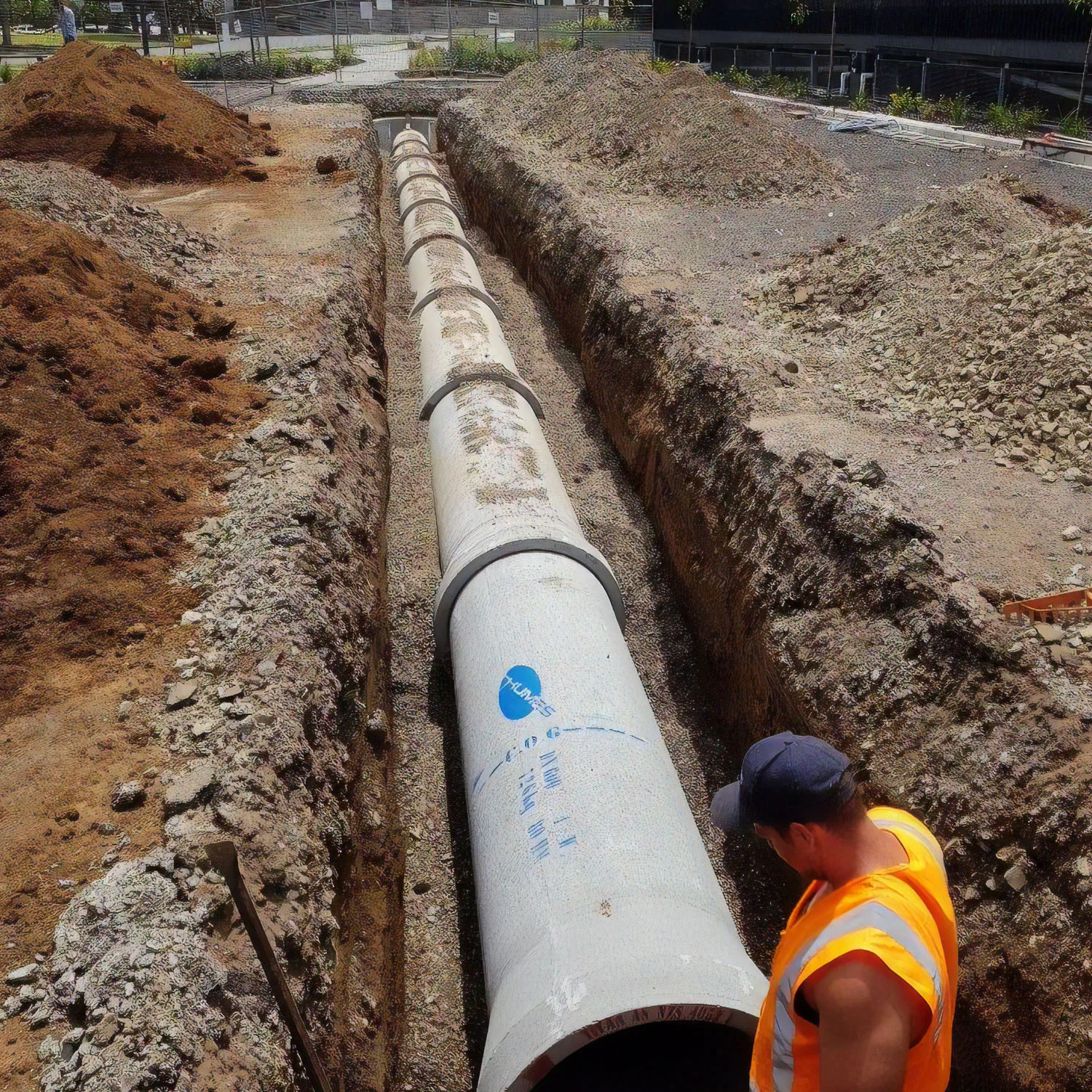 Laying commercial pipes