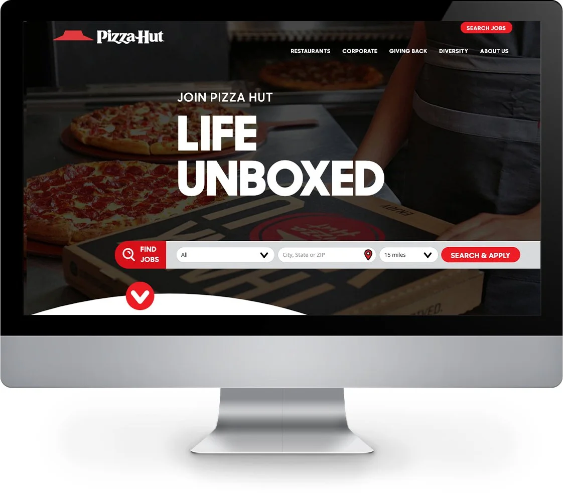 Pizza Hut // Website with custom built search engine