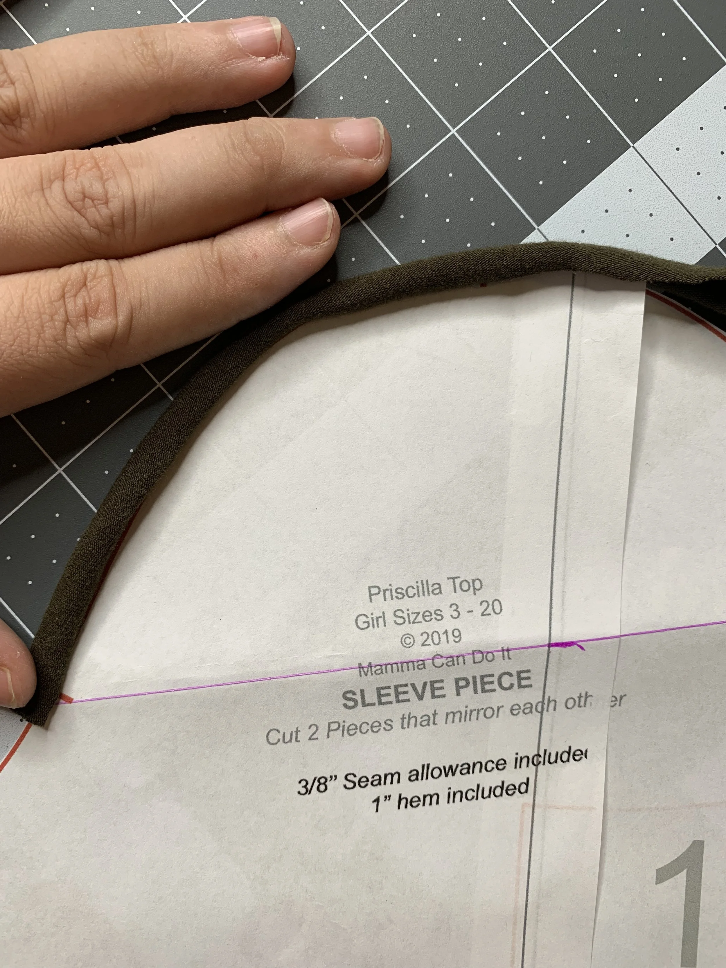 Measure the perimeter of the shoulder pattern piece to figure out the binding measurement.