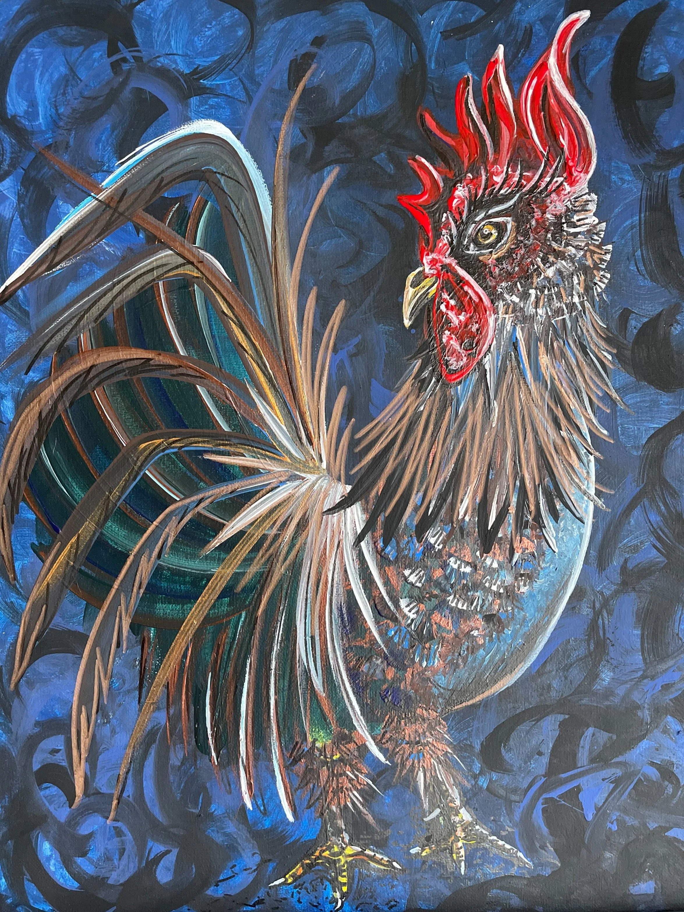 Midnight Acrylic over canvas