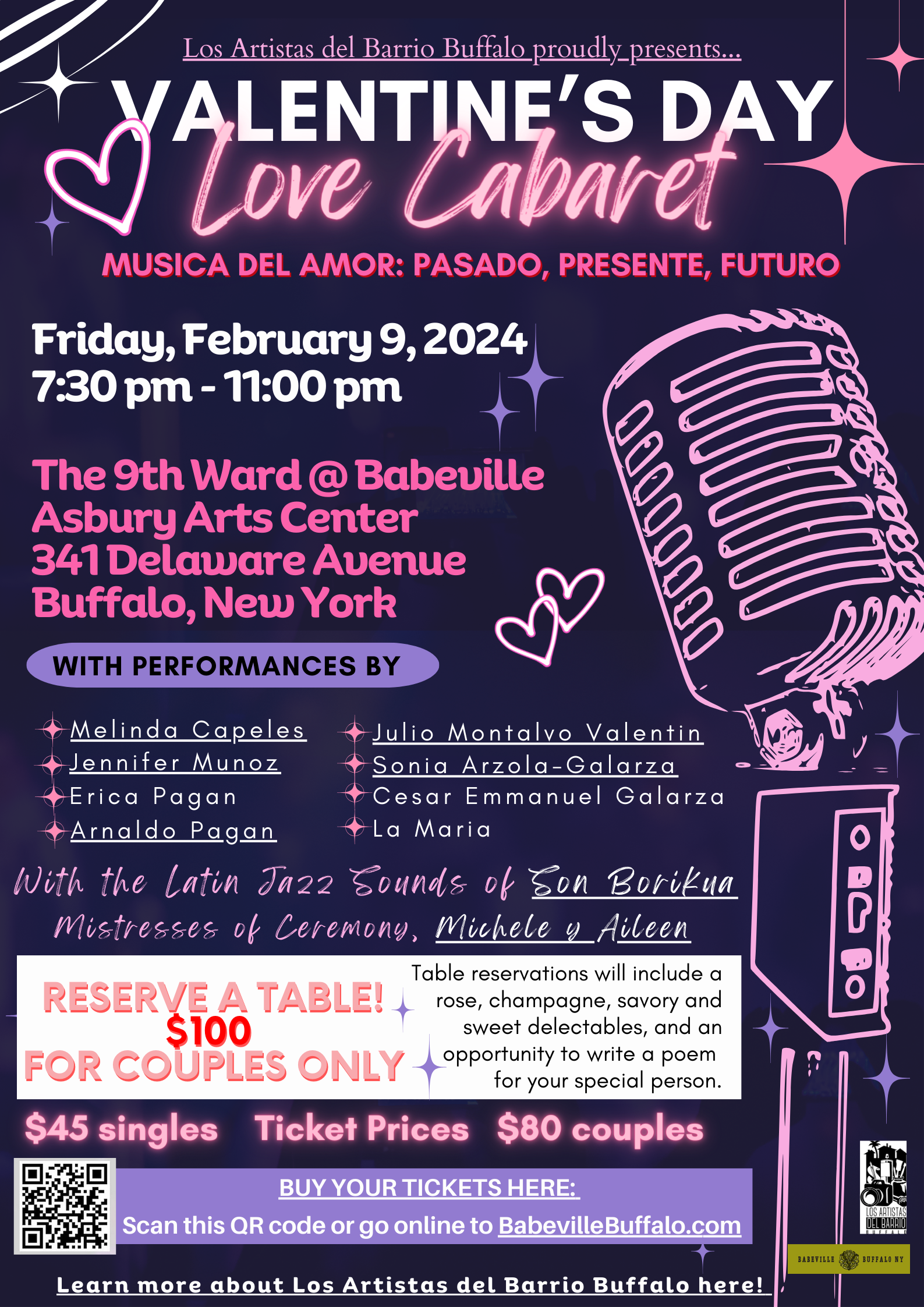 A Valentine’s Day Love Cabaret: Musica del Amor: pasado, presente, y futuro