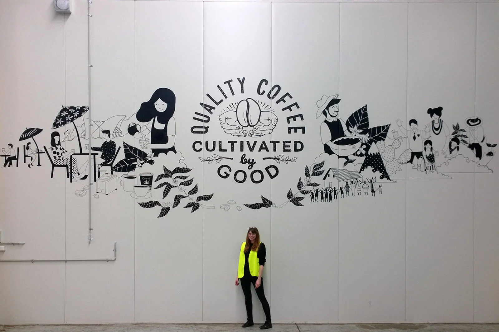 Campos Coffee warehouse mural, Sydney