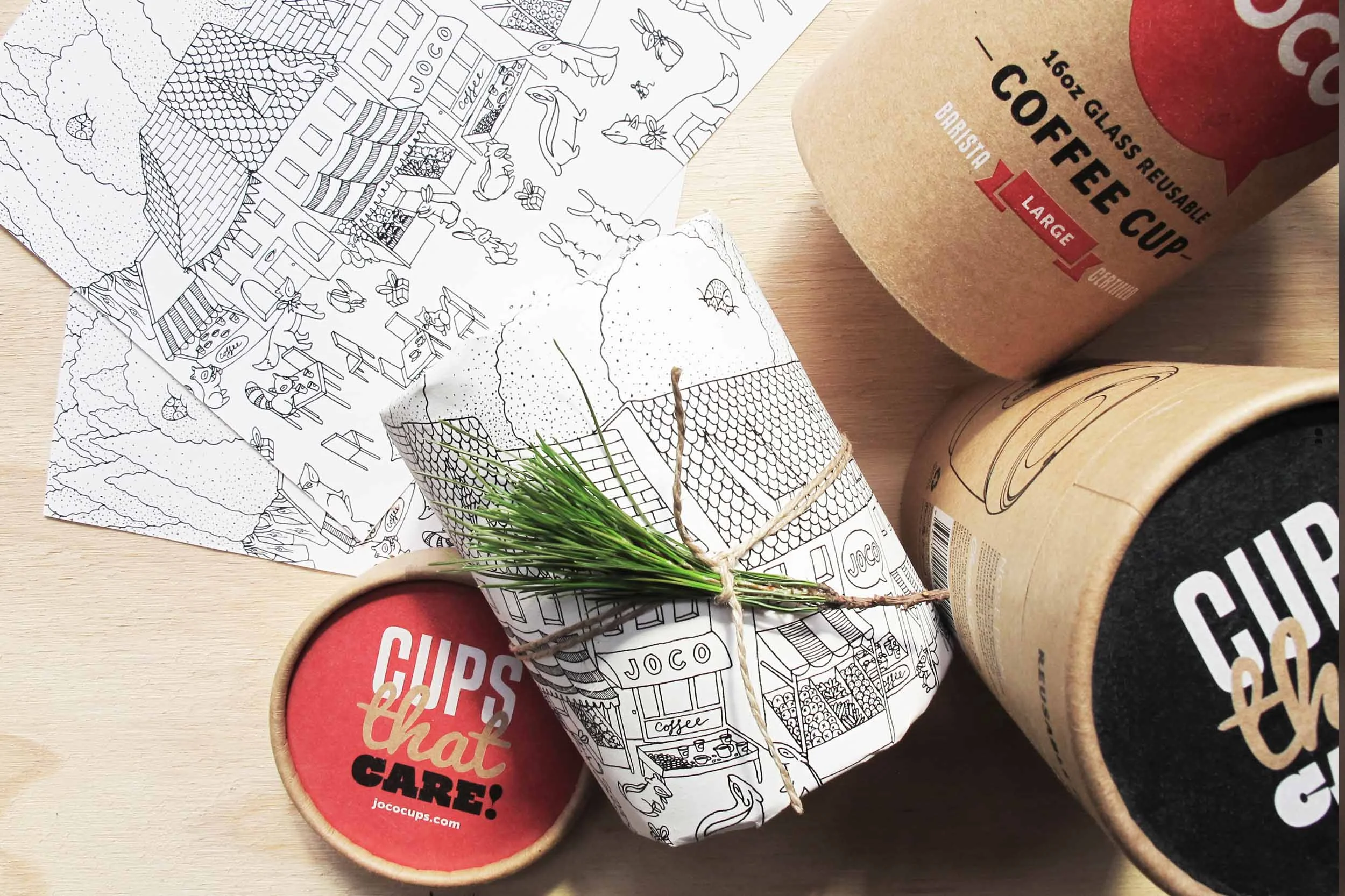 joco cups christmas gift wrap design