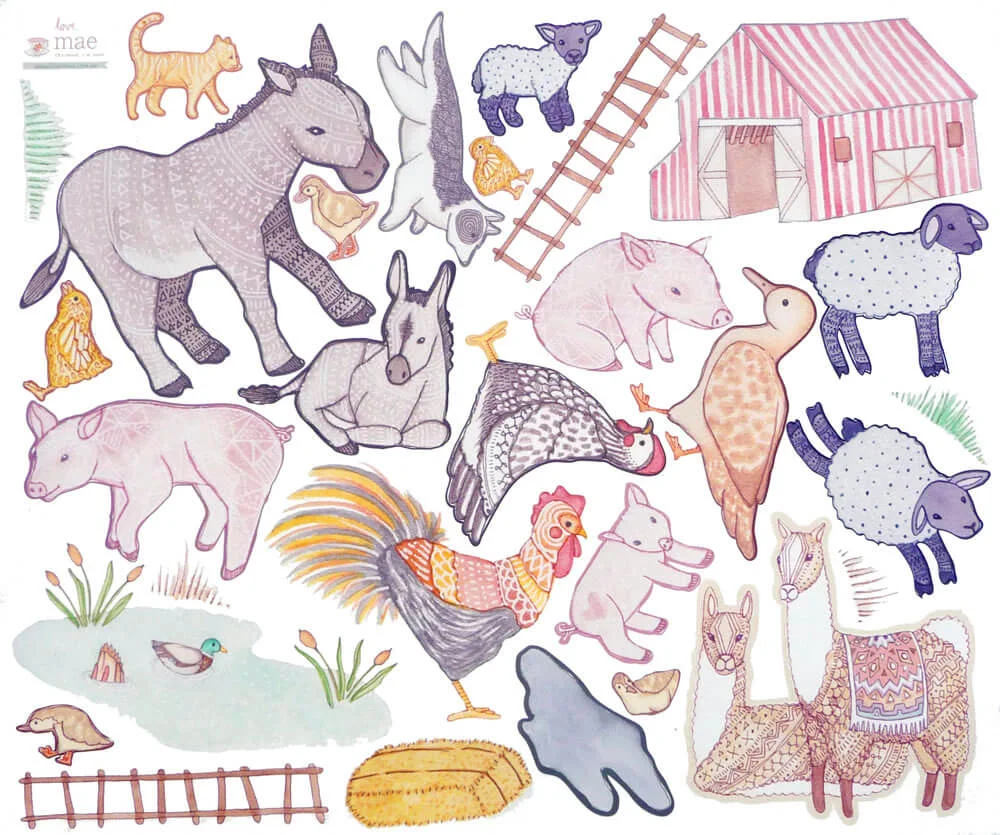 love mae children’s sticker design