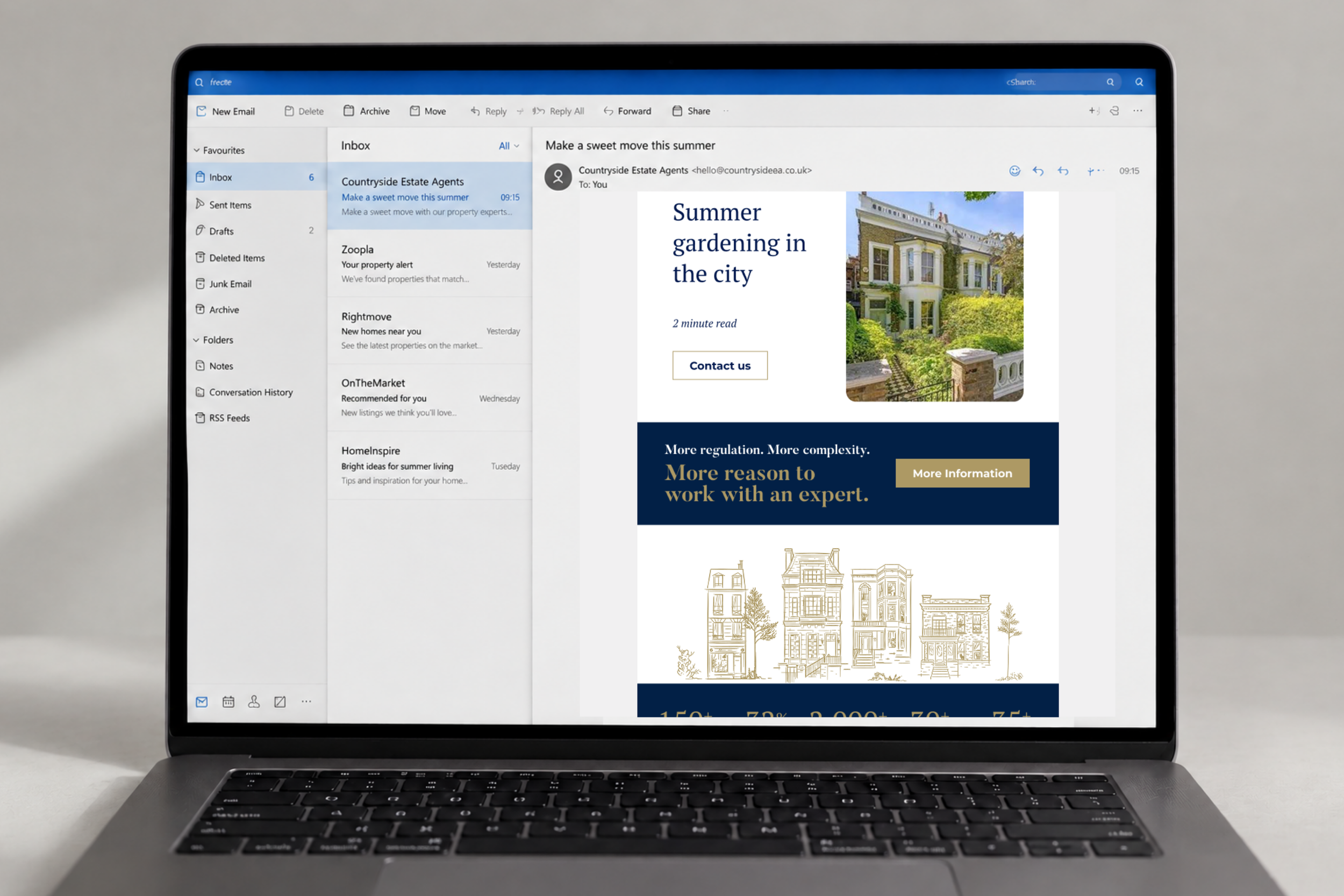 Email banner integrated into newsletters to keep existing landlords informed &amp; engaged