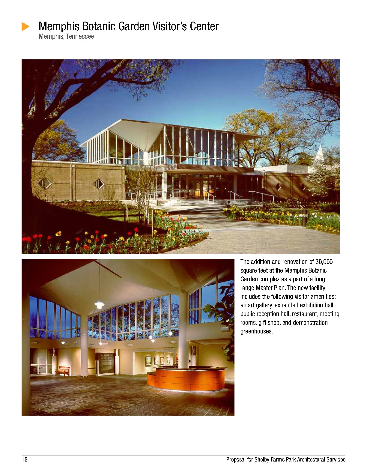 Memphis Botanic Gardens - Project Architect