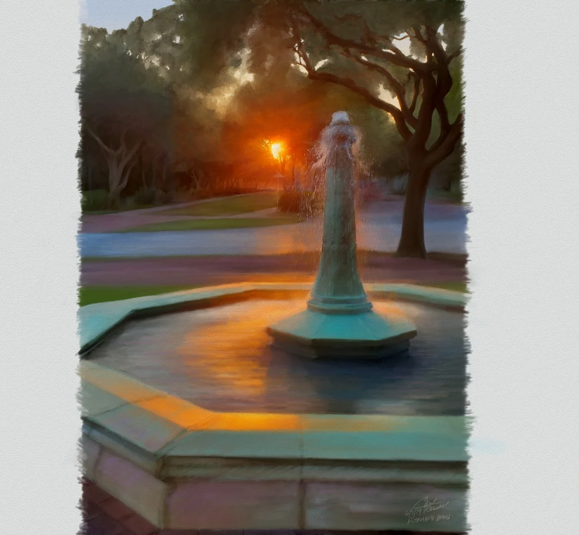 Sketch - Rosemary Beach - Fountain