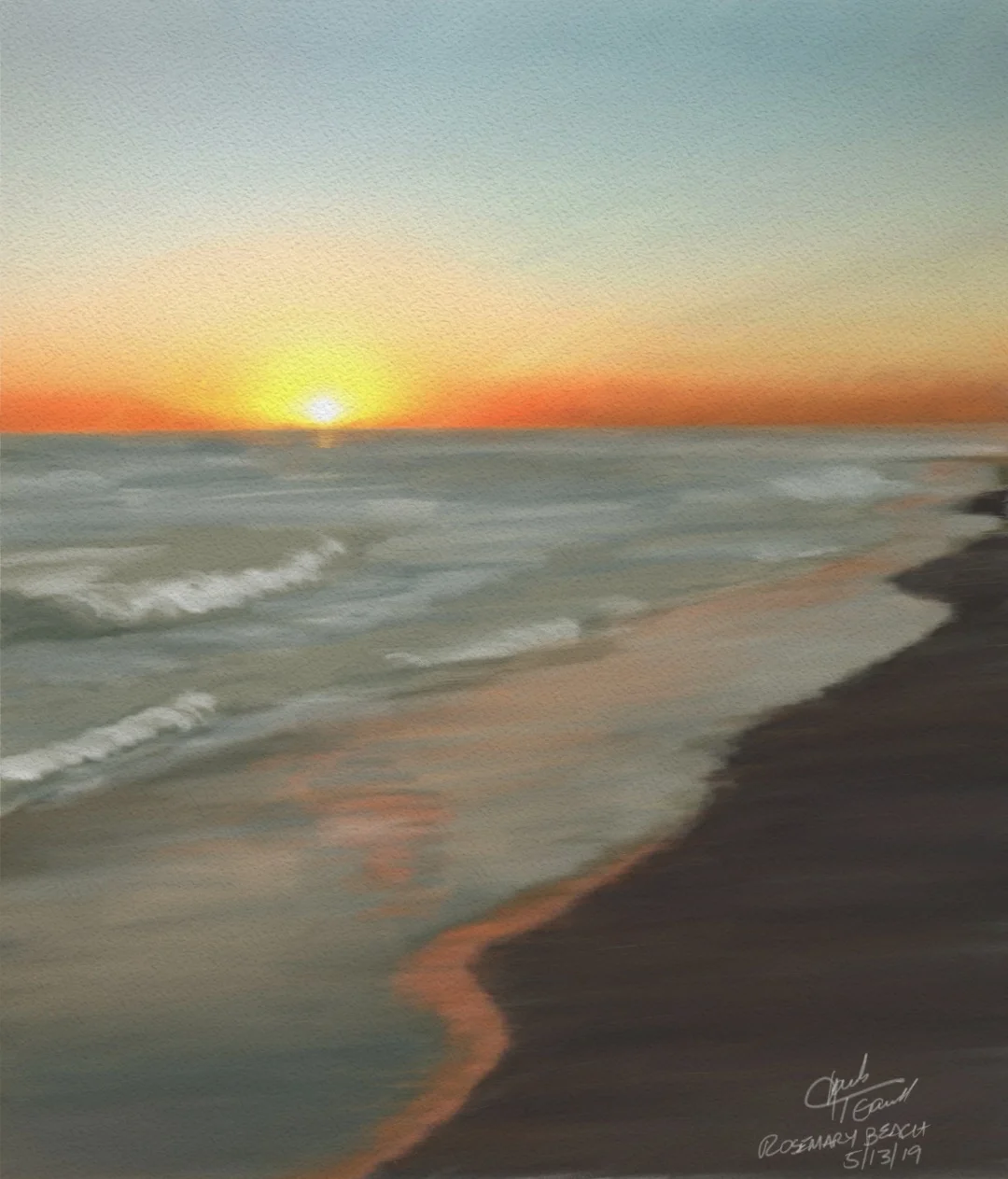 Sketch - Rosemary Beach Sunset