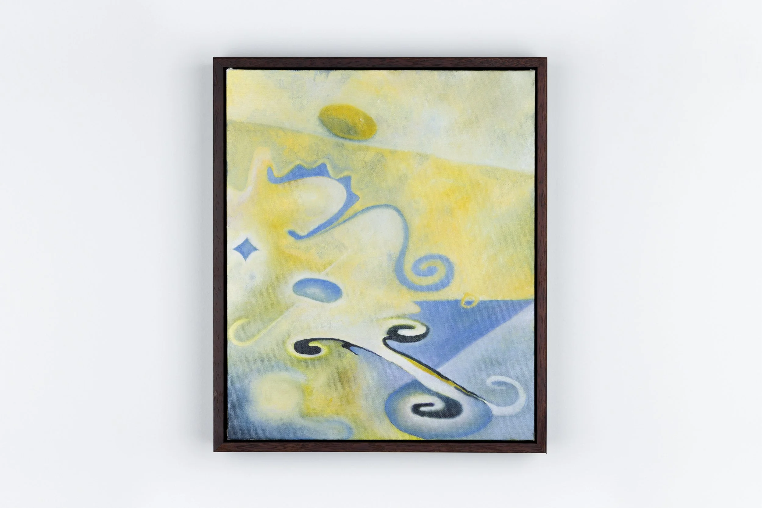 February (a rock of hair), oil on canvas board, 25 x 30 cm, 2021