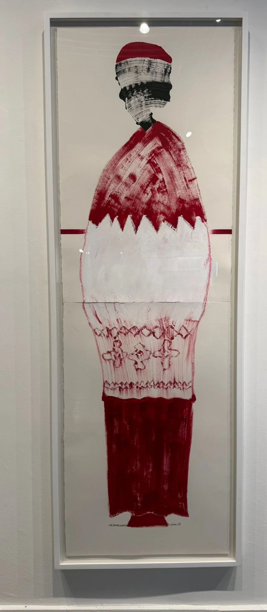 Three Kings 2, Acrylic, Wax, Dry Pigment on Paper, Framed, 129.5 × 91.4cm, 2025 $2500