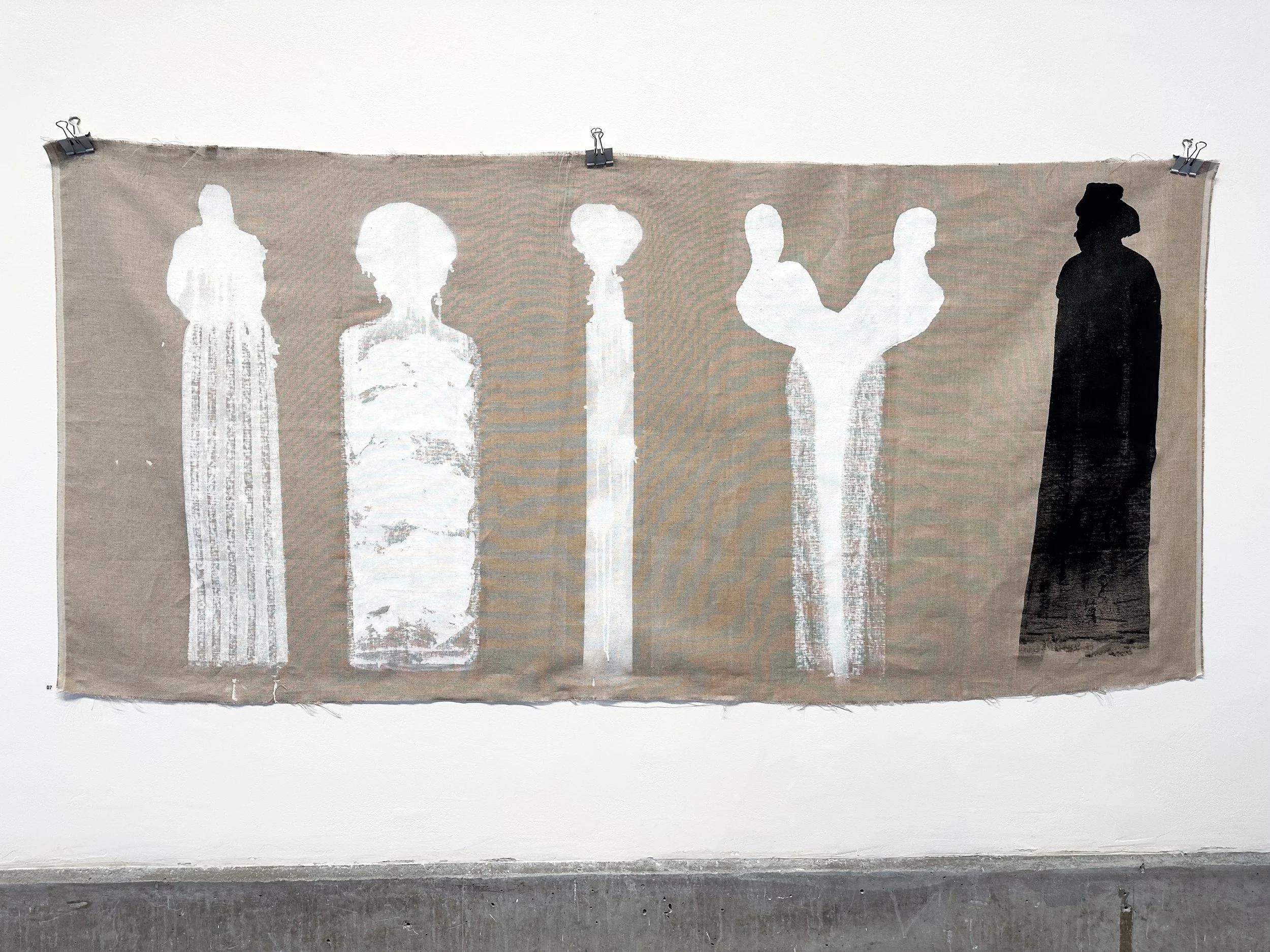 La Familia, Acrylic Mix on Linen, Unframed, 111.7 × 223.5cm, 2025 $1500