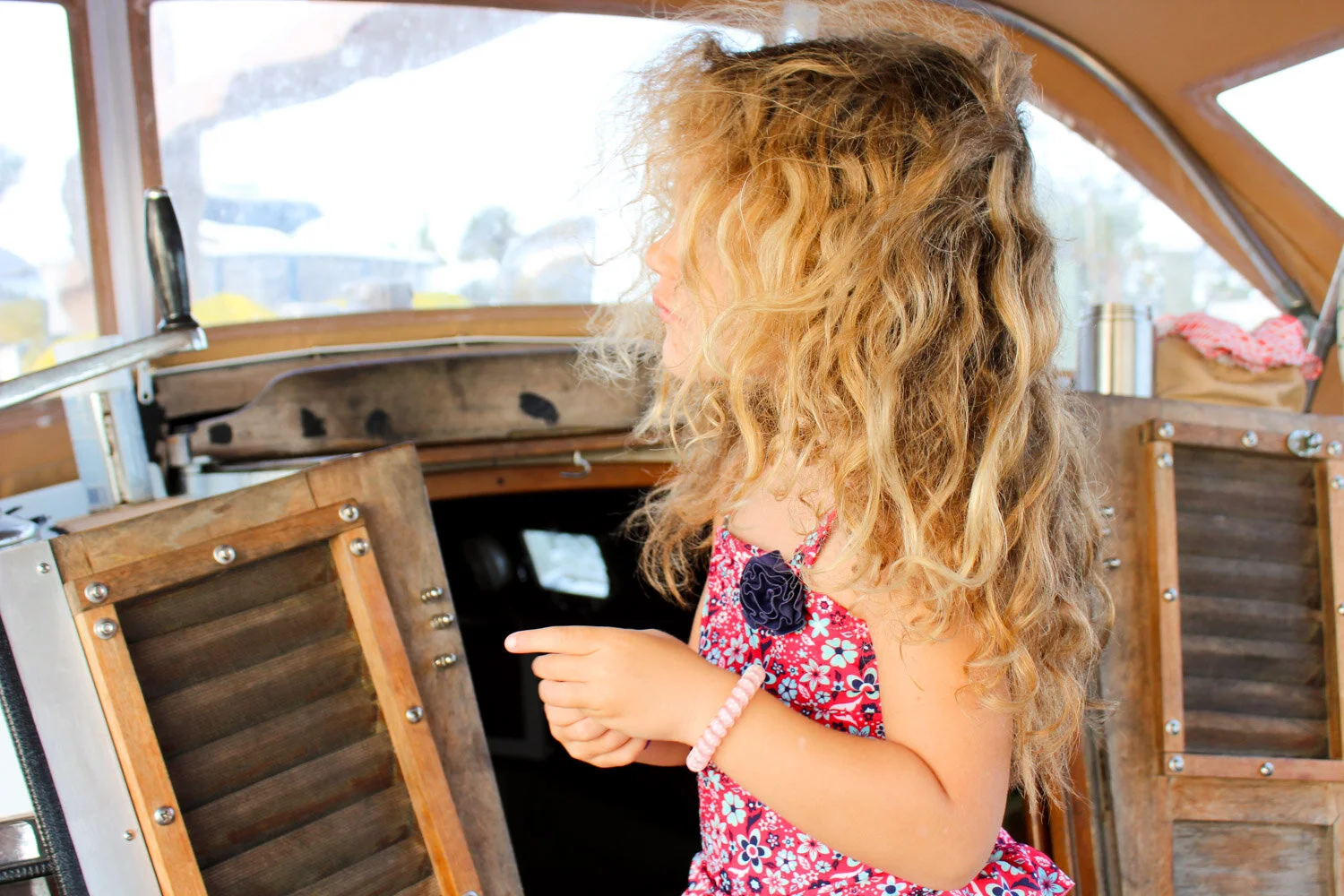 Yoder on her family’s sailboat. She has called this Cheoy Lee home for the past year.