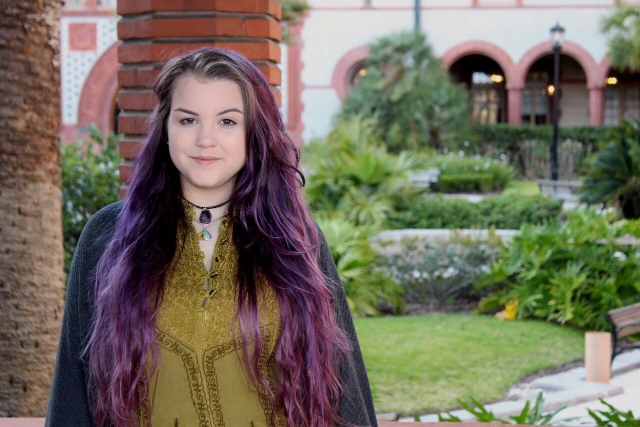 Caitlyn Cooper outside of Flagler College.