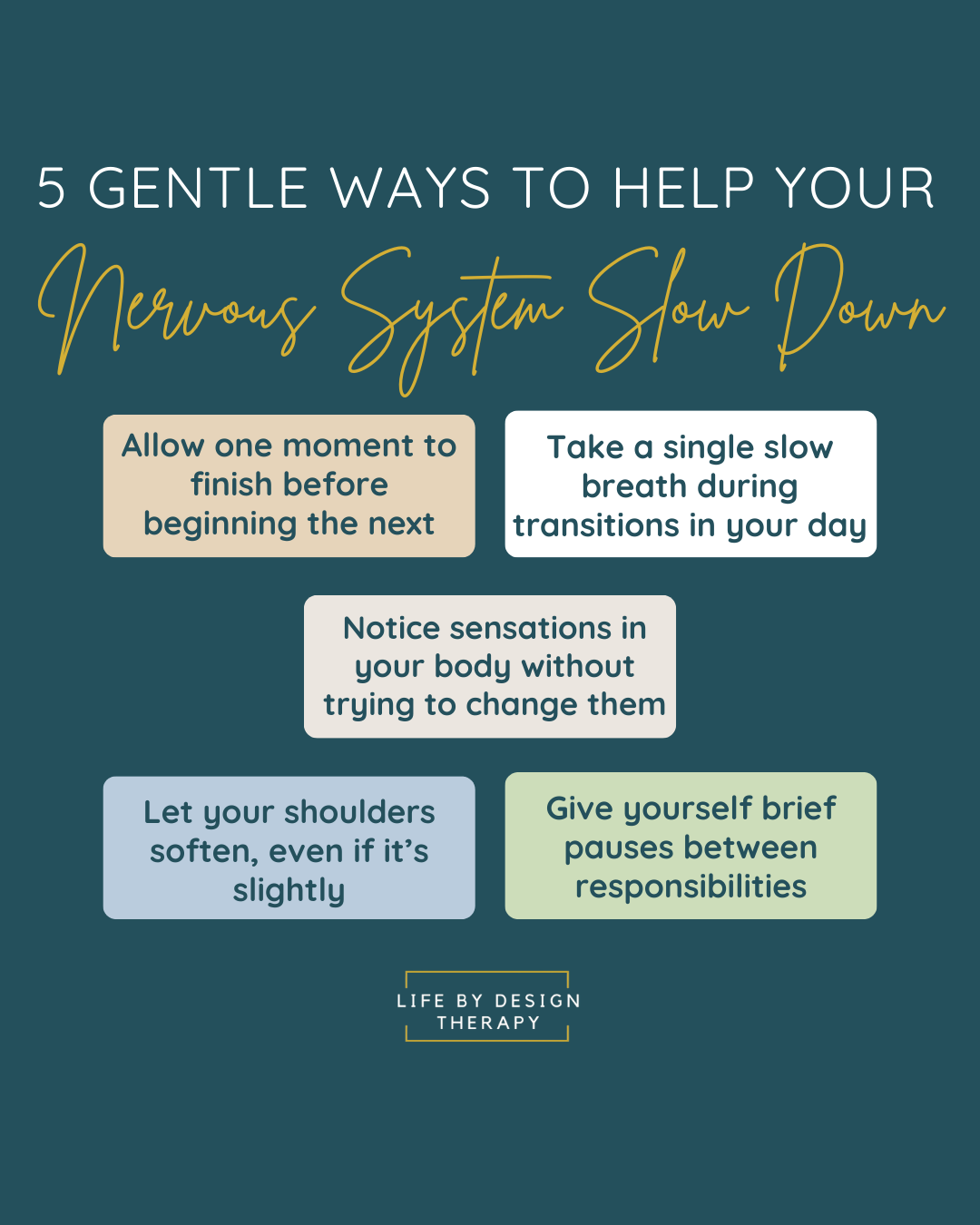 Nervous System Regulation Therapy in Bay Area, California