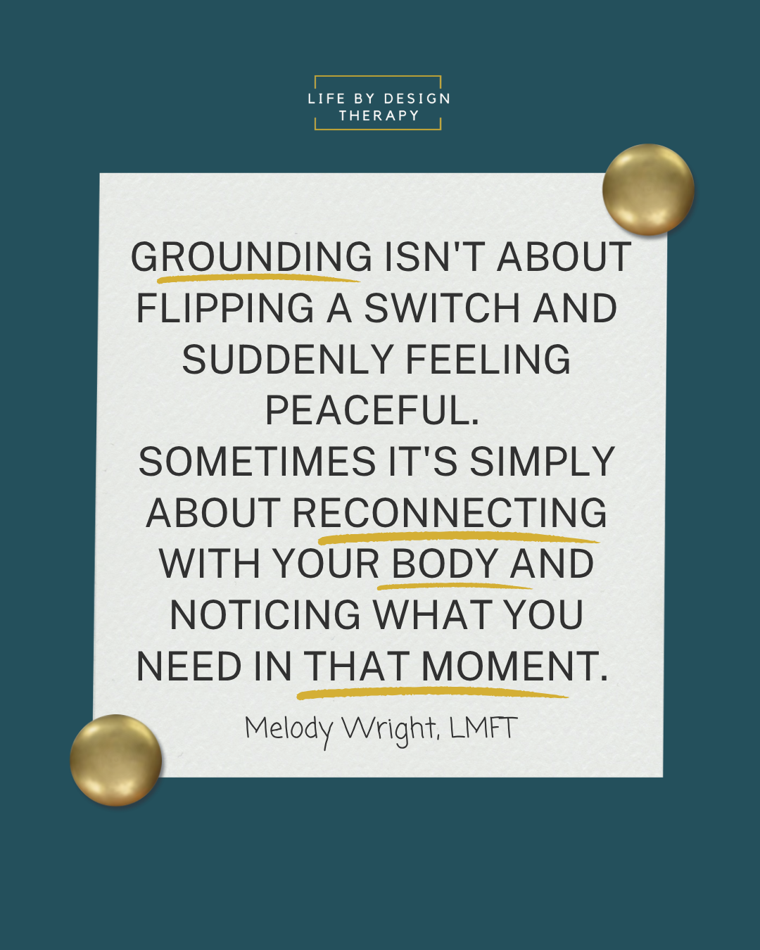 Grounding body-based tools for nervous system regulation
