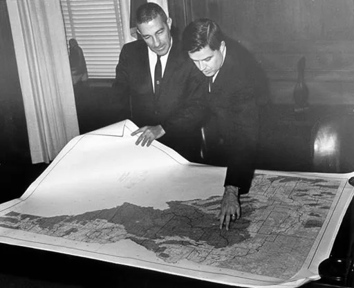 Stuart Udall and Frank Church checking maps of Church Wilderness.jpg
