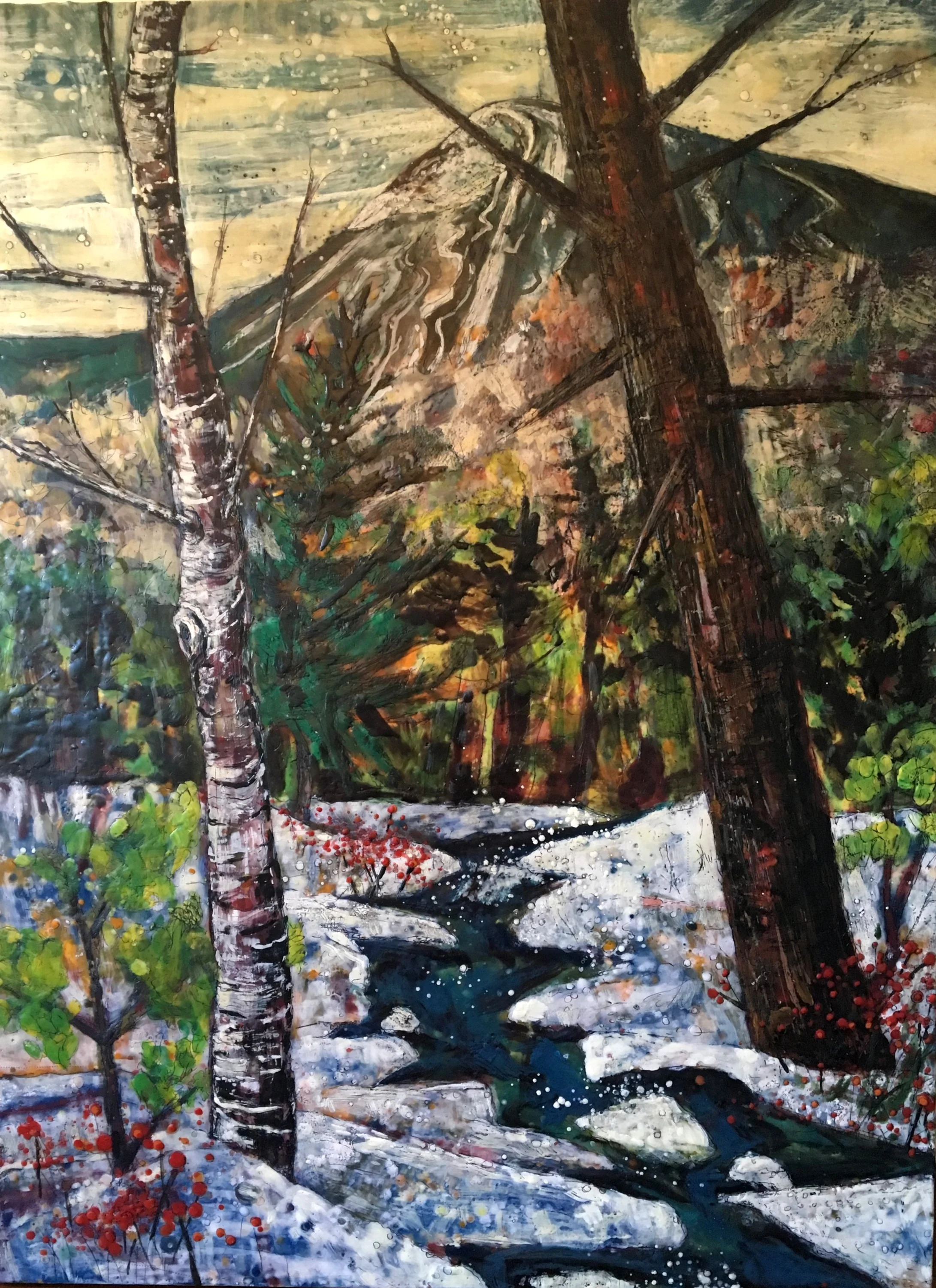 Sugarloaf Through The Evergreens