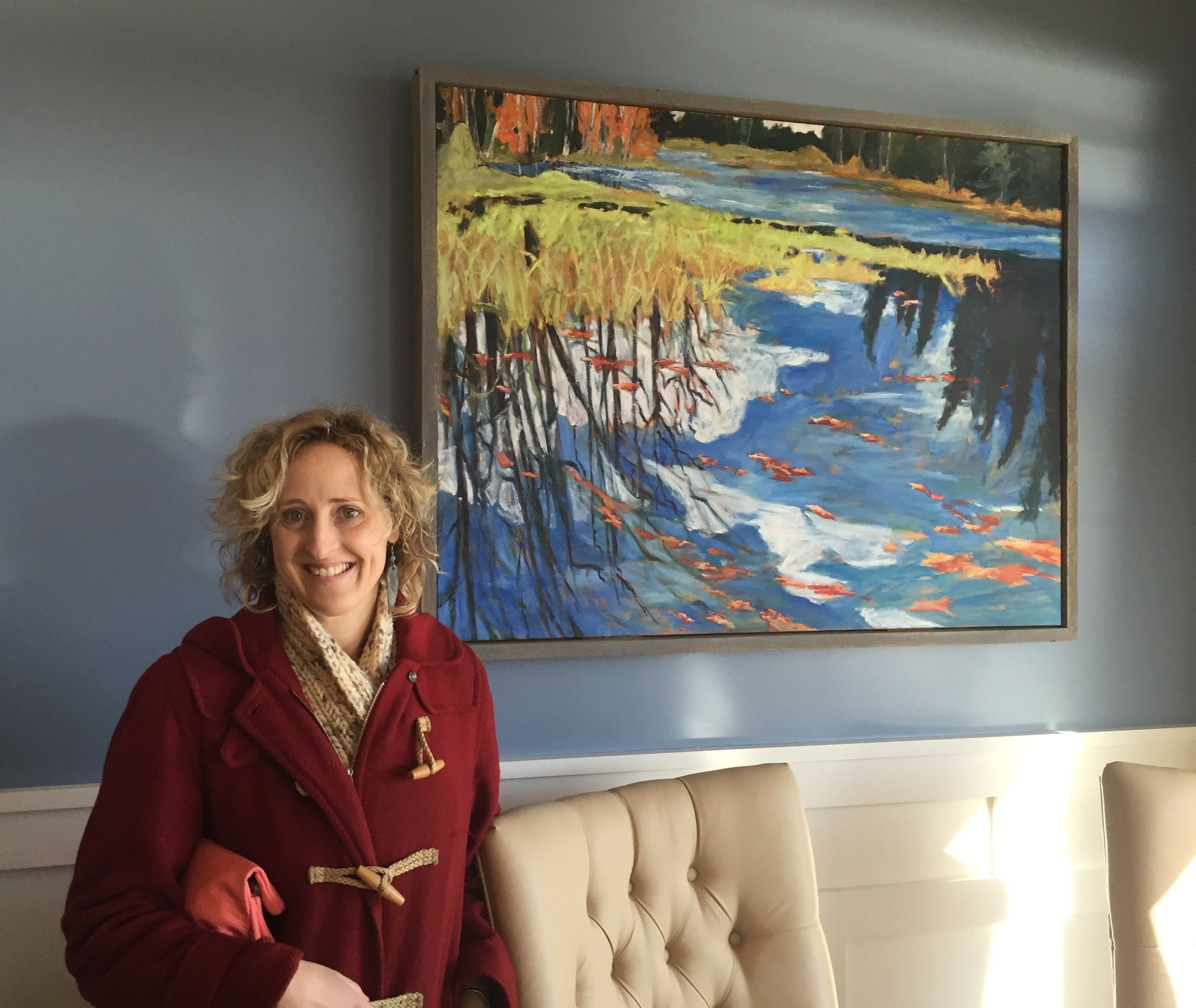 By A Maine Pond, Leaves Fallen