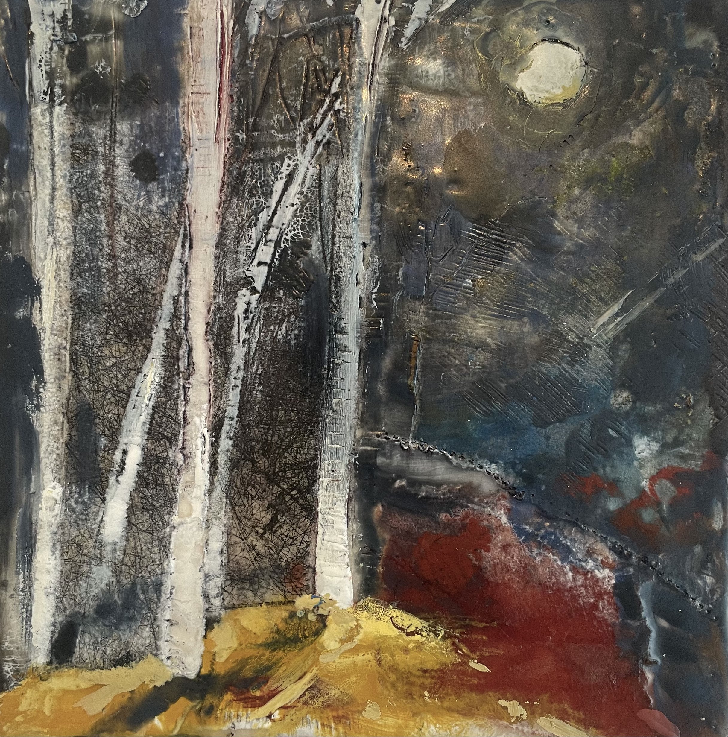 Leaning Trees and Moon