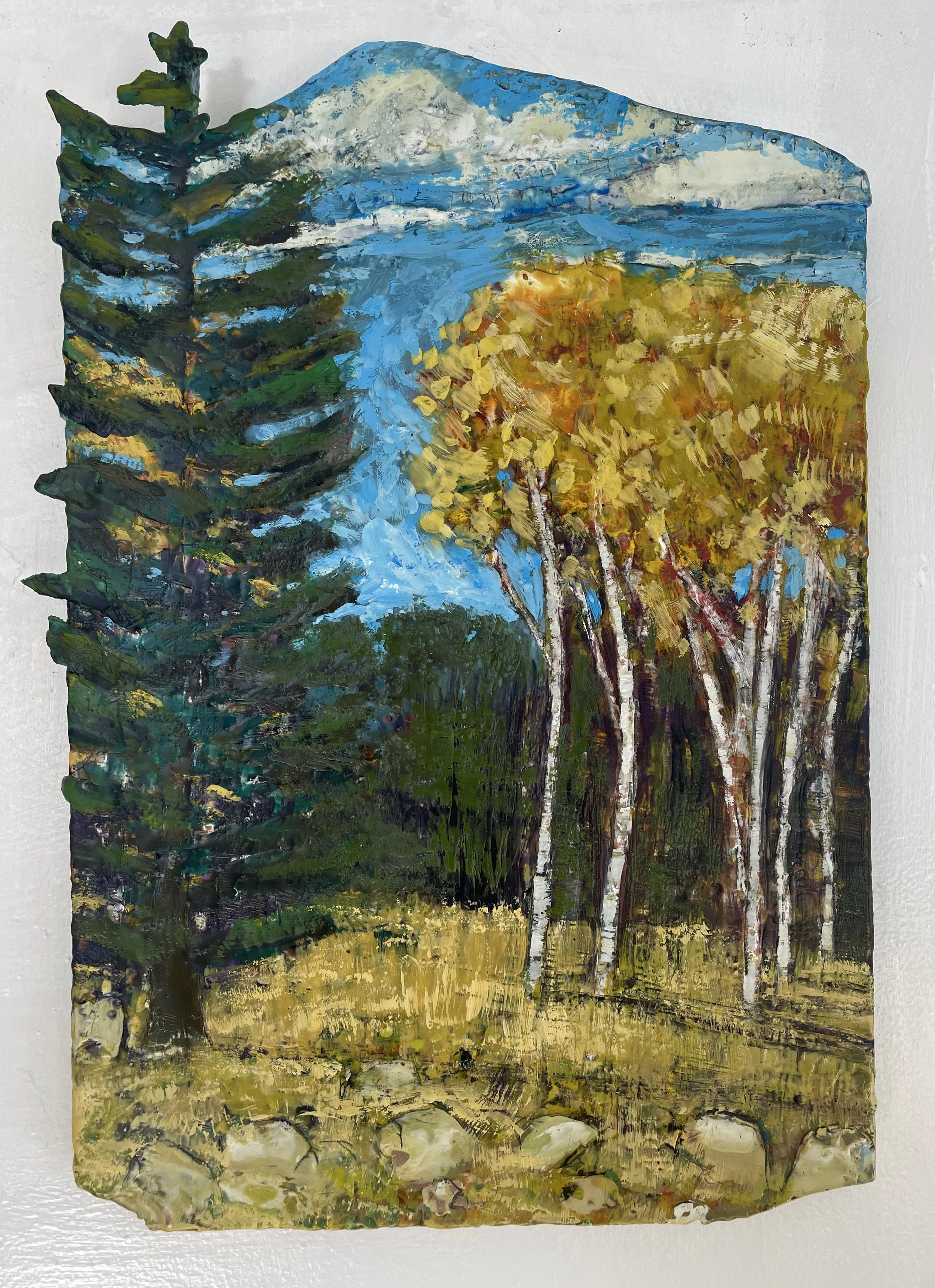 Pine and Birches Chatting