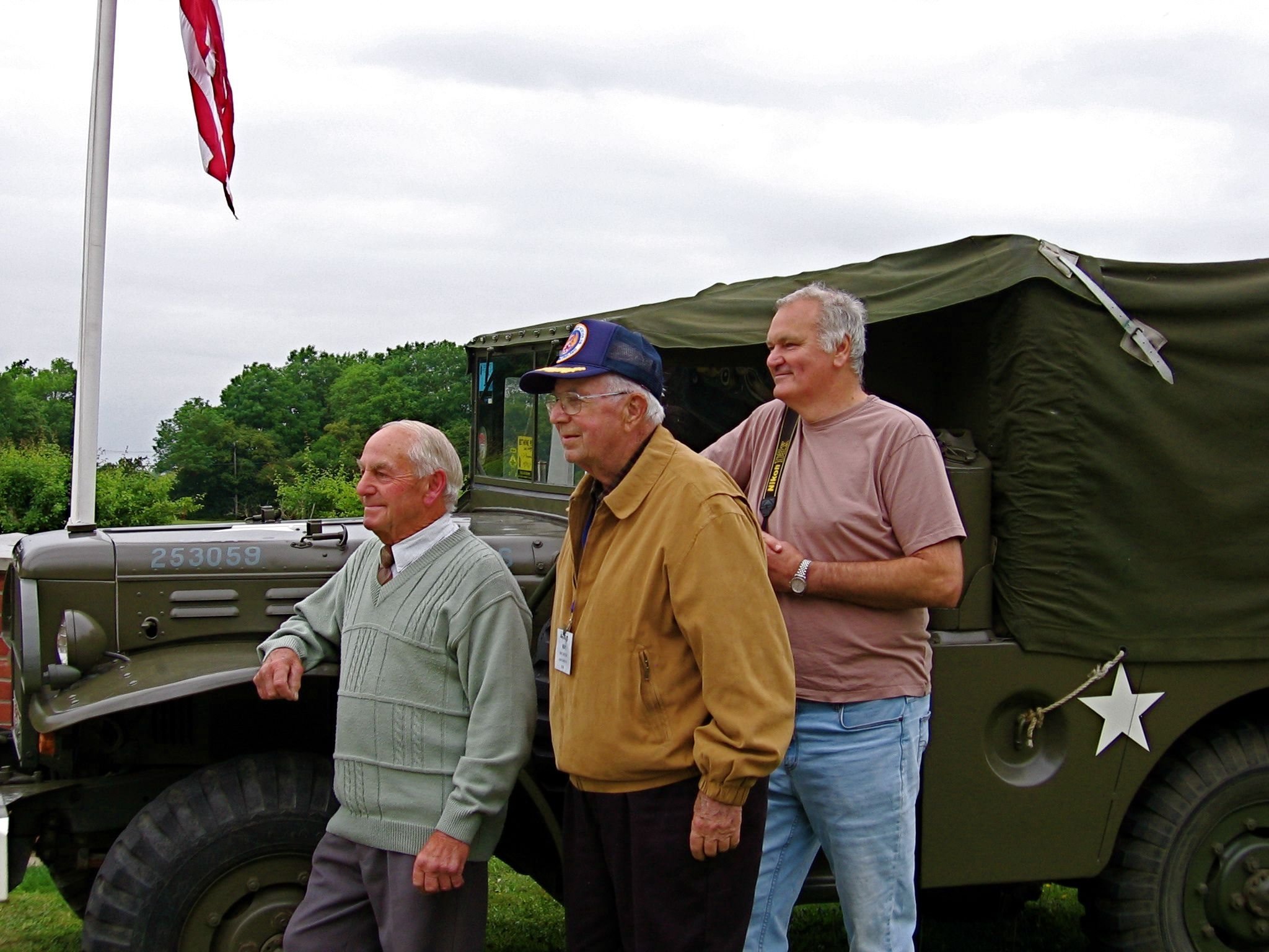 Ray with Alan Johnson and Norm Feltwell, Horham UK, 2011